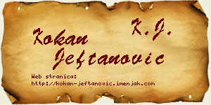 Kokan Jeftanović vizit kartica